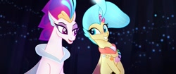 Size: 945x396 | Tagged: safe, screencap, character:princess skystar, character:queen novo, species:seapony (g4), my little pony: the movie (2017), female, mother and daughter