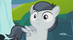 Size: 1658x928 | Tagged: safe, screencap, character:rumble, species:pegasus, species:pony, episode:marks and recreation, g4, my little pony: friendship is magic, colt, cute, male, rumblebetes, solo, thousand yard stare, wat