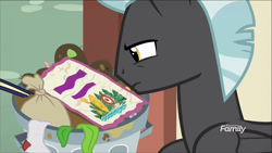 Size: 1320x742 | Tagged: safe, screencap, character:thunderlane, species:pony, episode:marks and recreation, g4, my little pony: friendship is magic, discovery family logo, solo