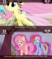 Size: 854x960 | Tagged: safe, screencap, character:fluttershy, character:rainbow dash, species:breezies, episode:it ain't easy being breezies, g4, my little pony: friendship is magic, breeziefied, cinemare sins, flutterbreez, magic, species swap