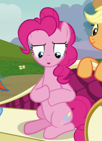 Size: 339x466 | Tagged: safe, screencap, character:applejack, character:rainbow dash, episode:too many pinkie pies, g4, my little pony: friendship is magic, animated, cropped, hooves, offscreen character, rubbing, solo focus