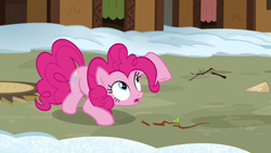 Size: 1280x720 | Tagged: safe, screencap, character:pinkie pie, species:pony, episode:not asking for trouble, g4, my little pony: friendship is magic, solo, twig