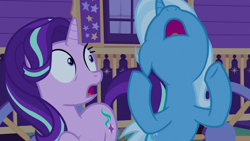 Size: 1280x720 | Tagged: safe, screencap, character:starlight glimmer, character:trixie, species:pony, episode:to where and back again, g4, my little pony: friendship is magic