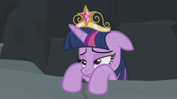 Size: 1920x1080 | Tagged: safe, screencap, character:twilight sparkle, character:twilight sparkle (alicorn), species:alicorn, species:pony, episode:shadow play, g4, my little pony: friendship is magic, big crown thingy, element of magic, jewelry, regalia, solo