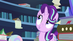Size: 1920x1090 | Tagged: safe, screencap, character:starlight glimmer, episode:shadow play, g4, my little pony: friendship is magic, pfft, raised eyebrow