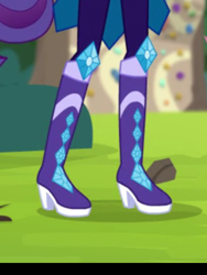 Size: 1536x2048 | Tagged: safe, screencap, character:rarity, equestria girls:legend of everfree, g4, my little pony:equestria girls, boots, clothing, high heel boots, legs, pictures of legs, rock climbing, shoes, super ponied up