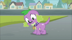 Size: 1920x1080 | Tagged: safe, screencap, character:spike, character:twilight sparkle, species:dog, equestria girls:equestria girls, g4, my little pony:equestria girls, animated, duo, hand, ladybug, screaming, sound, spike the dog, twilight's human reaction, twiscream, webm, wondercolt statue, zoom out