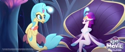 Size: 2048x858 | Tagged: safe, screencap, character:princess skystar, character:queen novo, species:seapony (g4), my little pony: the movie (2017), duo, female, mother and daughter, princess, queen, throne