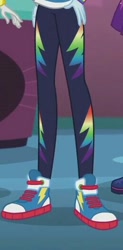 Size: 259x528 | Tagged: safe, screencap, character:rainbow dash, episode:a fine line, g4, my little pony:equestria girls, clothing, converse, legs, pants, pictures of legs, shoes, sneakers