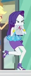 Size: 222x544 | Tagged: safe, screencap, character:applejack, character:rarity, episode:the finals countdown, g4, my little pony:equestria girls, a+, clothing, female, grades, high heels, offscreen character, shoes, skirt