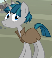 Size: 750x832 | Tagged: safe, screencap, character:stygian, species:pony, species:unicorn, episode:shadow play, g4, my little pony: friendship is magic, cropped, cute, happy, male, smiling, solo, stygianbetes