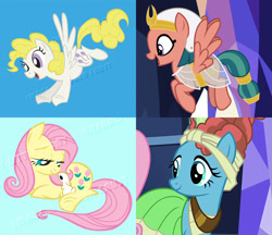 Size: 798x690 | Tagged: safe, artist:lauren faust, screencap, character:meadowbrook, character:posey, character:somnambula, character:surprise, episode:shadow play, g4, my little pony: friendship is magic, mythology gag