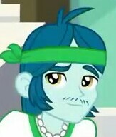 Size: 163x192 | Tagged: safe, screencap, character:captain planet, episode:queen of clubs, g4, my little pony:equestria girls, background human, cropped, looking at you, male, smiling, solo