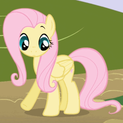Size: 400x400 | Tagged: safe, screencap, character:fluttershy, episode:friendship is magic, g4, my little pony: friendship is magic, animated, cute, frown, horses doing horse things, looking down, pawing the ground, shifty eyes, shy, shyabetes, solo