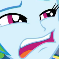 Size: 190x190 | Tagged: safe, screencap, character:rainbow dash, episode:overpowered, g4, my little pony:equestria girls, cropped, faec, female, rainbow dash is best facemaker