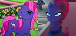 Size: 1114x524 | Tagged: safe, screencap, character:fizzlepop berrytwist, character:tempest shadow, g3, my little pony: the movie (2017), comparison, cute, fizzy pop (g3), similarities, time is not kind