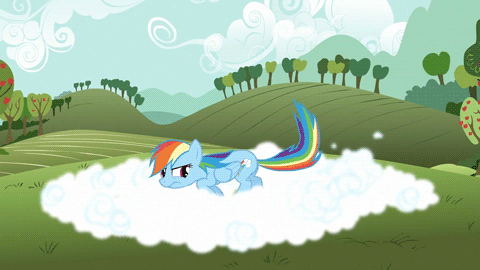 Size: 480x270 | Tagged: safe, screencap, character:rainbow dash, species:pegasus, species:pony, episode:too many pinkie pies, g4, my little pony: friendship is magic, animated, female, mare, punk cloud, whip