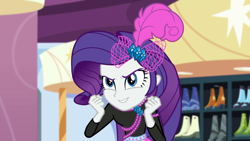 Size: 1280x720 | Tagged: safe, screencap, character:rarity, episode:display of affection, g4, my little pony:equestria girls, solo