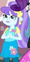 Size: 269x553 | Tagged: safe, screencap, character:aqua blossom, episode:display of affection, g4, my little pony:equestria girls, background human, cropped, female, solo focus