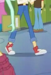 Size: 164x243 | Tagged: safe, screencap, character:lyra heartstrings, character:sandalwood, character:wiz kid, episode:overpowered, g4, my little pony:equestria girls, background human, clothing, converse, cropped, legs, male, pants, pictures of legs, shoes, sneakers, wiz kid