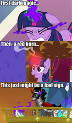 Size: 1281x2160 | Tagged: safe, screencap, character:king sombra, character:twilight sparkle, text, theory