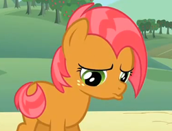 Size: 370x282 | Tagged: safe, screencap, character:babs seed, episode:one bad apple, g4, my little pony: friendship is magic, pouting, solo, thread
