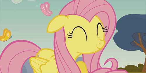 Size: 500x250 | Tagged: safe, screencap, character:fluttershy, character:pinkie pie, episode:too many pinkie pies, g4, my little pony: friendship is magic, animated, cute, shyabetes, squishy, squishy cheeks
