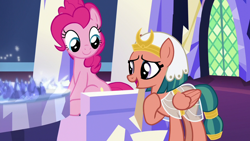 Size: 1280x720 | Tagged: safe, screencap, character:pinkie pie, character:somnambula, species:pony, episode:shadow play, g4, my little pony: friendship is magic, cutie map, friendship throne, pinkambula