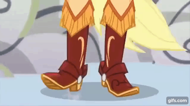 Size: 640x360 | Tagged: safe, screencap, character:applejack, equestria girls:dance magic, g4, my little pony:equestria girls, animated, close-up, gif, gifs.com, legs, pictures of legs, solo
