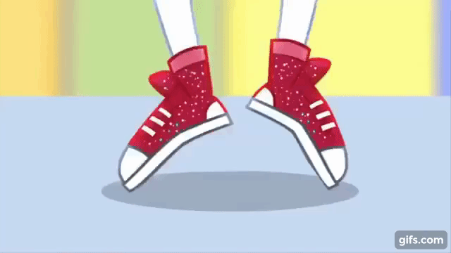 Size: 640x360 | Tagged: safe, screencap, character:sugarcoat, equestria girls:dance magic, g4, my little pony:equestria girls, animated, converse, gif, gifs.com, pictures of legs, shoes, solo