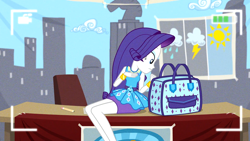 Size: 1920x1080 | Tagged: safe, screencap, character:rarity, episode:best trends forever, g4, my little pony:equestria girls, bag, handbag, legs, purse, solo