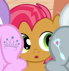 Size: 659x679 | Tagged: safe, screencap, character:babs seed, character:diamond tiara, character:silver spoon, episode:one bad apple, g4, my little pony: friendship is magic, eyes on the prize, out of context, plot, raised tail, tail