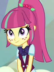 Size: 387x518 | Tagged: safe, screencap, character:sour sweet, equestria girls:dance magic, g4, my little pony:equestria girls, cropped, cute, smiling, solo, sourbetes