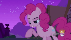Size: 1280x720 | Tagged: safe, screencap, character:pinkie pie, episode:magical mystery cure, g4, my little pony: friendship is magic, animated, bgm, cup, drinking, music, pinkie being pinkie, season 3, solo, sound, spit take, the hub, water, webm