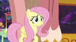 Size: 1280x720 | Tagged: safe, screencap, character:fluttershy, species:pony, episode:discordant harmony, g4, my little pony: friendship is magic, discord's house, solo, the discord zone