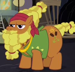 Size: 485x465 | Tagged: safe, screencap, character:cattail, episode:a health of information, g4, my little pony: friendship is magic, beard, cropped, facial hair, solo