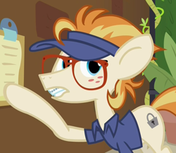 Size: 1076x932 | Tagged: safe, screencap, character:dave the intern, species:pony, episode:all bottled up, g4, my little pony: friendship is magic, cropped, solo