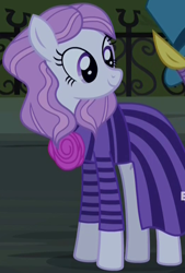 Size: 528x780 | Tagged: safe, screencap, character:viola, species:earth pony, species:pony, episode:made in manehattan, g4, my little pony: friendship is magic, art vandelhay, bronclyn, cropped, female, male, manehattan, mare, skinny, solo focus, stallion, tall, uptown clover
