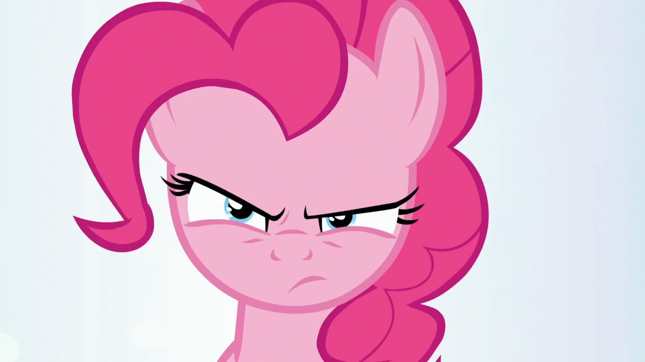 Size: 1280x720 | Tagged: safe, screencap, character:pinkie pie, episode:the one where pinkie pie knows, g4, my little pony: friendship is magic, absurd file size, absurd gif size, animated, file, file cabinet, folder, gif, mundane made awesome, ninja, office, pinkie being pinkie, serious, serious face, shuriken, solo