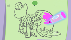 Size: 1680x945 | Tagged: safe, screencap, character:pinkie pie, species:pony, episode:suited for success, g4, my little pony: friendship is magic, clothing, dress, ei, female, gala dress, magic, mare, sketch, solo, telekinesis