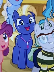 Size: 3024x4032 | Tagged: safe, screencap, character:star tracker, species:earth pony, species:pony, episode:once upon a zeppelin, g4, my little pony: friendship is magic, cute, cuteness overload, cutie mark pendant, freckles, happy, jewelry, necklace, pendant, smiling, tourist, trackerbetes