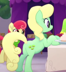 Size: 365x401 | Tagged: safe, screencap, character:apple bumpkin, character:apple honey, species:earth pony, species:pony, my little pony: the movie (2017), apple family member, background pony, cropped, female, mare, plot, solo focus