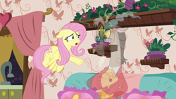 Size: 1280x720 | Tagged: safe, screencap, character:discord, character:fluttershy, species:draconequus, species:pegasus, species:pony, episode:discordant harmony, g4, my little pony: friendship is magic, clothing, duo, fading, female, flying, glasses, male, mare, sweater, transparent