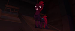 Size: 1920x804 | Tagged: safe, screencap, character:tempest shadow, species:pony, species:unicorn, my little pony: the movie (2017), broken horn, eye scar, open up your eyes, scar, singing, solo