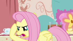 Size: 1280x720 | Tagged: safe, screencap, character:fluttershy, species:pony, episode:discordant harmony, g4, my little pony: friendship is magic, cup, scone, solo, teacup