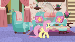 Size: 1280x720 | Tagged: safe, screencap, character:discord, character:fluttershy, species:pony, episode:discordant harmony, g4, my little pony: friendship is magic, clothing, cup, fading, glasses, scone, sweater, teacup, transparent