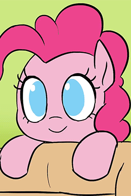 Size: 270x405 | Tagged: safe, artist:doublewbrothers, screencap, character:pinkie pie, species:earth pony, species:pony, animated, blinking, cropped, cute, diapinkes, female, frame by frame, hand, mare, smiling, solo