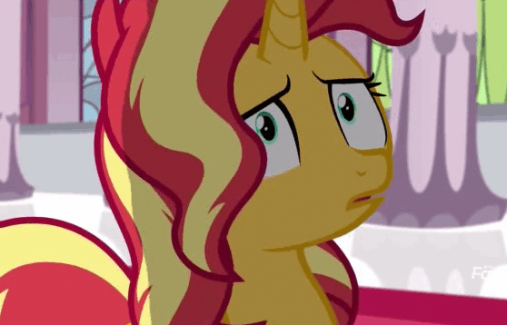 Size: 558x358 | Tagged: safe, screencap, character:sunset shimmer, species:pony, equestria girls:forgotten friendship, g4, my little pony:equestria girls, animated, eyes
