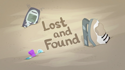 Size: 1920x1080 | Tagged: safe, screencap, episode:lost and found, g4, my little pony:equestria girls, ice skates, no pony, phone, sand, title card, trash