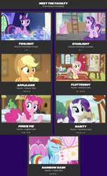 Size: 1220x2009 | Tagged: safe, screencap, character:applejack, character:fluttershy, character:gummy, character:pinkie pie, character:rainbow dash, character:rarity, character:starlight glimmer, character:twilight sparkle, character:twilight sparkle (alicorn), species:alicorn, species:earth pony, species:pegasus, species:pony, species:unicorn, episode:all bottled up, episode:fluttershy leans in, episode:honest apple, episode:not asking for trouble, episode:the mean 6, g4, my little pony: friendship is magic, season 8, female, mane six, mare, school of friendship